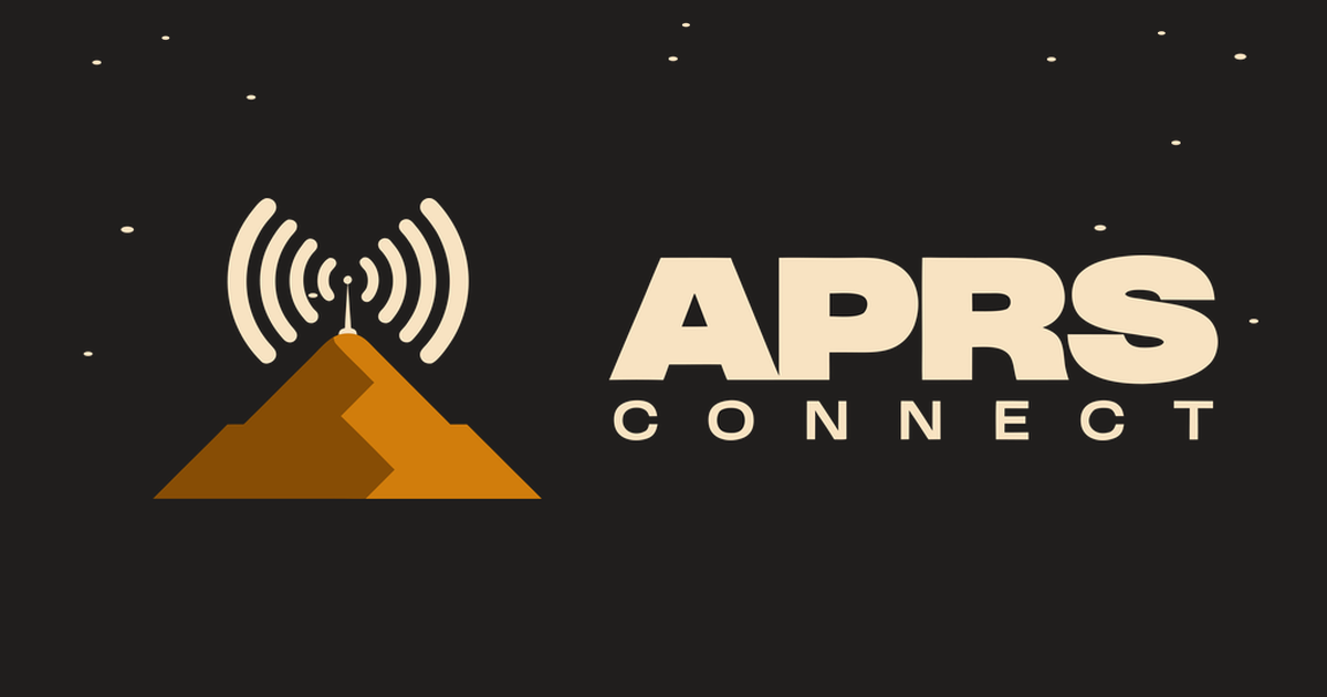 The APRS Connect logo, a mountain under a transmitting antenna, beside the words APRS CONNECT.
